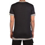 Crew Neck Silk T-Shirt // Black (L)