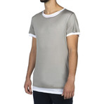 Crew Neck Silk T-Shirt // Grey (L)