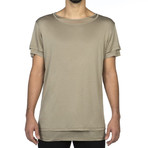 Silk Blend Crew T-Shirt // Khaki (M)