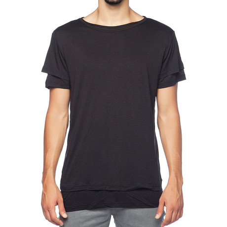 Silk Blend Crew T-Shirt // Black (S)