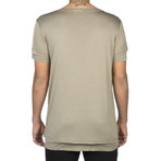 Silk Blend Crew T-Shirt // Khaki (M)