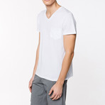 Modal Blend V-neck T-Shirt // White (2XL)