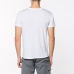 Modal Blend V-neck T-Shirt // White (2XL)