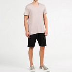 Loopback Oil Wash Jersey Relaxed Shorts // Rosewood Burgundy (M)