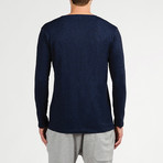 Crew Neck Long Sleeve T-Shirt // Midnight Blue (L)