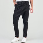 Tapered Cotton Blend Chino Pants Ice // Grey Black (34)