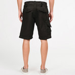 Oil Washed Cargo Distressed Shorts // Charcoal Grey (36)