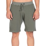 Loopback Cotton Jersey Relaxed Shorts // Khaki (L)