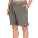 Loopback Cotton Jersey Relaxed Shorts // Khaki (L)