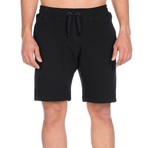 Loopback Cotton Jersey Relaxed Shorts // Black (S)