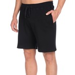 Loopback Cotton Jersey Relaxed Shorts // Black (S)