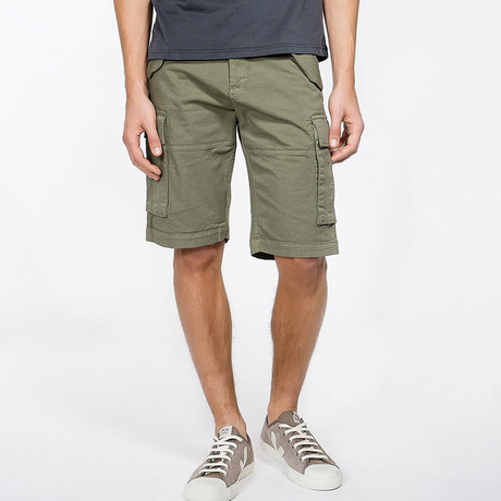 Gabardine Cargo Shorts // Khaki (30)