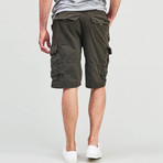 Cargo Distressed Shorts // Khaki (32)