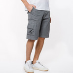 Washed Cargo Distressed Shorts // Asphalt Grey (36)