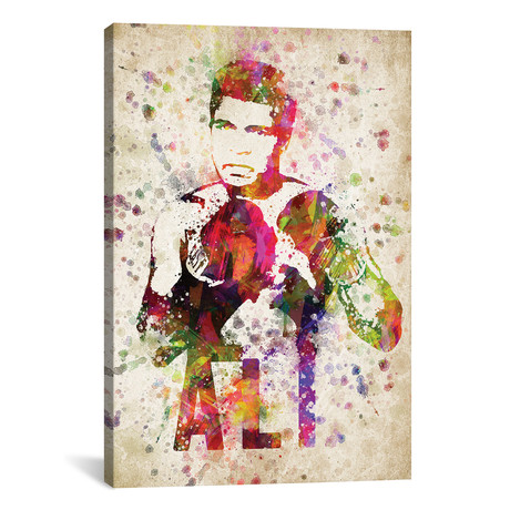 Muhammad Ali // Aged Pixel (18"W x 26"H x 0.75"D)