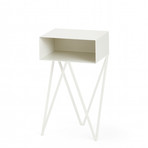 Mini Robot Bedside Table // Paper White