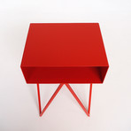 Mini Robot Bedside Table // Red