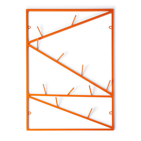 Twigs Wall Hanging Rack // Orange