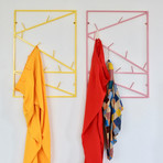 Twigs Wall Hanging Rack // Orange