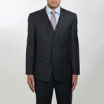 2BSV Notch Lapel Vested Suit Charcoal Windowpane (US: 40S)