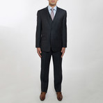 2BSV Notch Lapel Vested Suit Charcoal Windowpane (US: 36S)