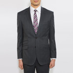 2BSV Tartan Plaid Notch Lapel Suit + FF Pant // Charcoal Plaid (40R)