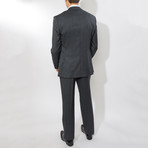 2BSV Tartan Plaid Notch Lapel Suit + FF Pant // Charcoal Plaid (40R)