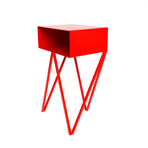 Mini Robot Bedside Table // Red