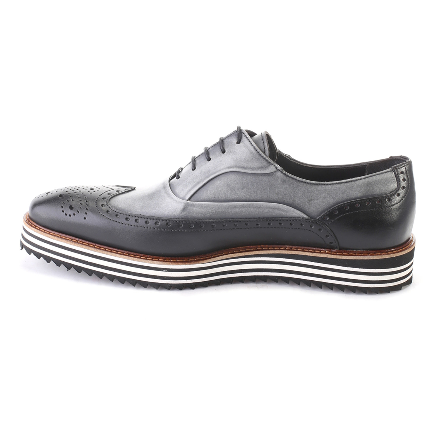 Addison Dress Shoe // Antique Black + Gray (Euro: 39) - Deckard - Touch ...