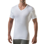 Sweat Proof Hydro-Shield Slim Fit V-Neck // White (S)