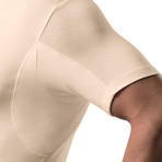 Sweat Proof Hydro-Shield Slim Fit V-Neck // Beige (S)