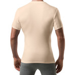 Sweat Proof Hydro-Shield Slim Fit V-Neck // Beige (S)