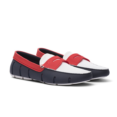 Penny Loafer // White Navy Traffic Light (US: 7)