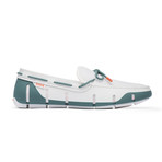 Stride Lace Loafer // White + Teal (US: 11)