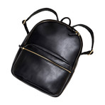 Vida Lux Leather Backpack (Black)