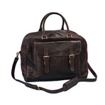 Wandering Soul Leather Travel Bag (Black)