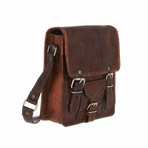 Mini Long Leather Satchel + Front Pocket