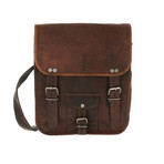 Mini Long Leather Satchel + Front Pocket