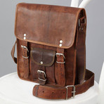 Mini Long Leather Satchel + Front Pocket