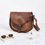 Vintage Leather Saddle Bag (Small)