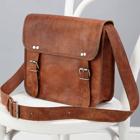 Midi Leather Day Bag