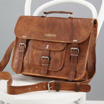 Satchel + Front Pocket + Handle (Medium)