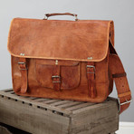 Satchel + Front Pocket + Handle (Medium)