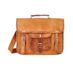 Satchel + Front Pocket + Handle (Medium)