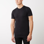 Organic Cotton Semi-Fitted Crew Neck T-Shirt // Black (S)