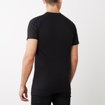 Organic Cotton Semi-Fitted Crew Neck T-Shirt // Black (S)