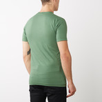 Organic Cotton Semi-Fitted Crew Neck T-Shirt // Green (S)