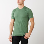 Organic Cotton Semi-Fitted Crew Neck T-Shirt // Green (S)