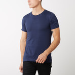 Organic Cotton Semi-Fitted Crew Neck T-Shirt // Navy (XL)