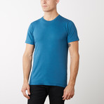 Organic Cotton Semi-Fitted Crew Neck T-Shirt // Teal (XL)